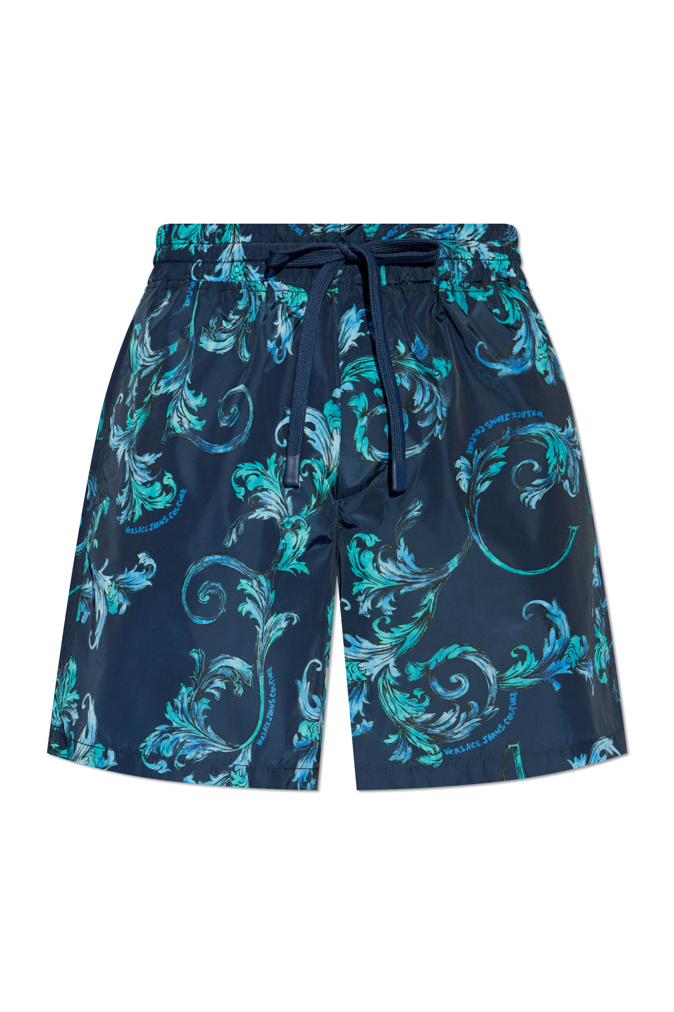 VERSACE JEANS COUTURE グリーンチェック クロップドポロT